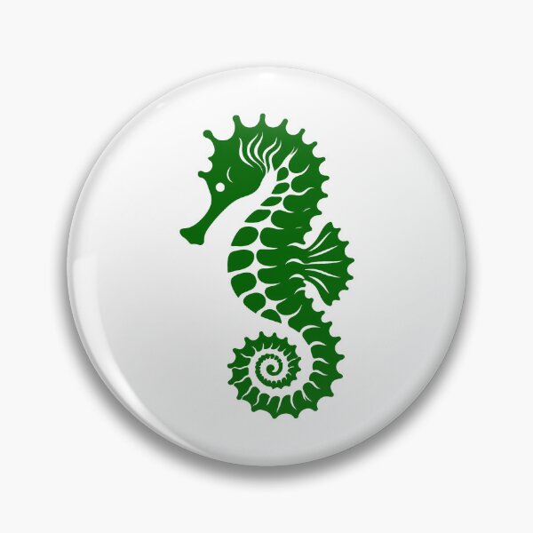Item preview, Dark Green Tribal Seahorse Silhouette Design designed and sold by pattern-archive.