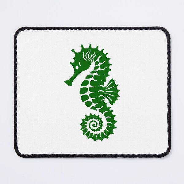 Item preview, Dark Green Tribal Seahorse Silhouette Design designed and sold by pattern-archive.