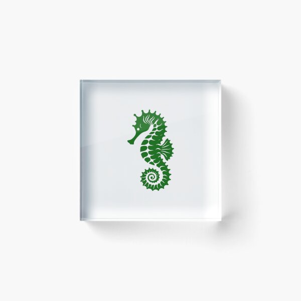 Item preview, Dark Green Tribal Seahorse Silhouette Design designed and sold by pattern-archive.