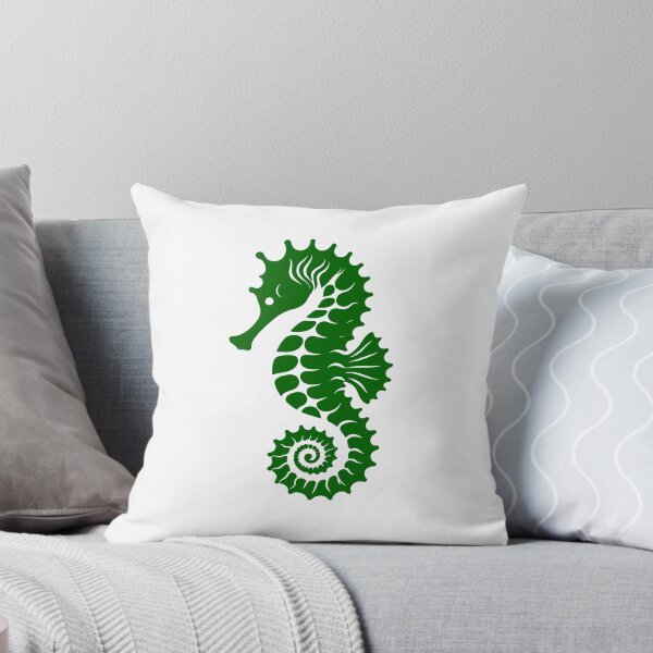 Item preview, Dark Green Tribal Seahorse Silhouette Design designed and sold by pattern-archive.