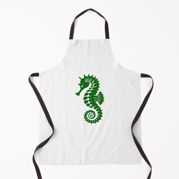 Item preview, Dark Green Tribal Seahorse Silhouette Design designed and sold by pattern-archive.