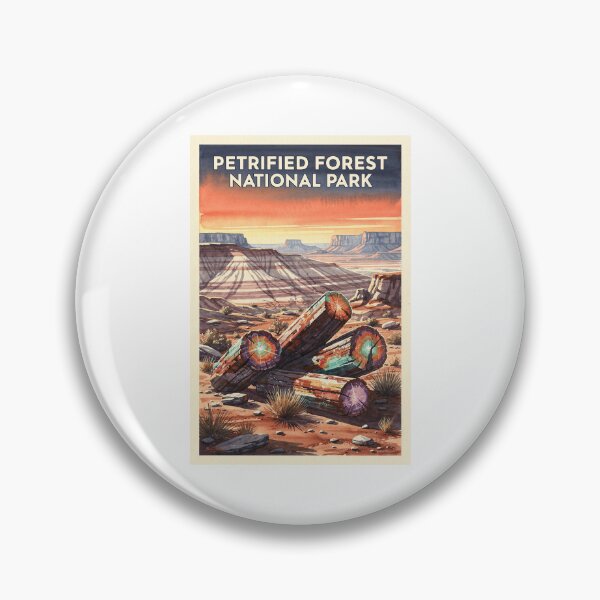 Item preview, Petrified Forest National Park Arizona Vintage Watercolor Travel designed and sold by Teelogic.