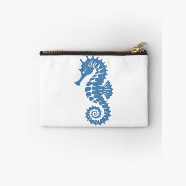 Item preview, Steel Blue Tribal Seahorse Silhouette Design designed and sold by pattern-archive.