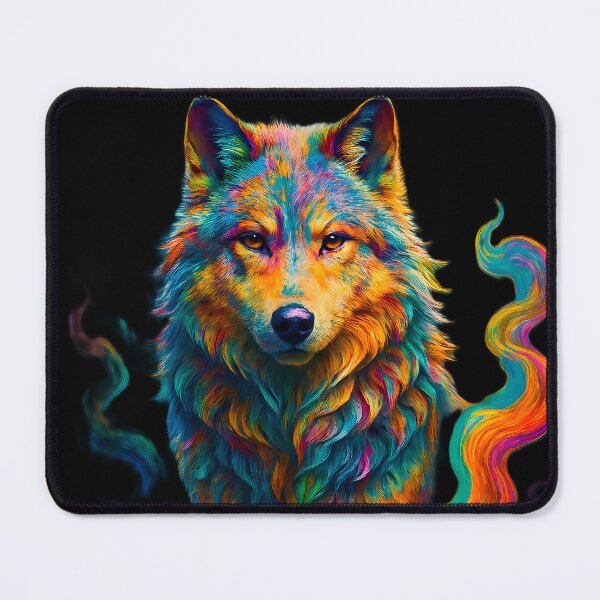 Item preview, Colorful Fluid Wolf designed and sold by AuraVisionLab.