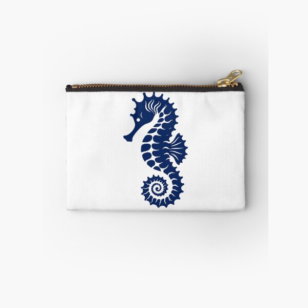 Item preview, Navy Blue Tribal Seahorse Silhouette Design designed and sold by pattern-archive.