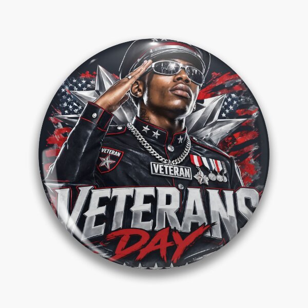 Item preview, Patriotic American Veteran Officer Salute Veterans Day designed and sold by CloudyCatArt.