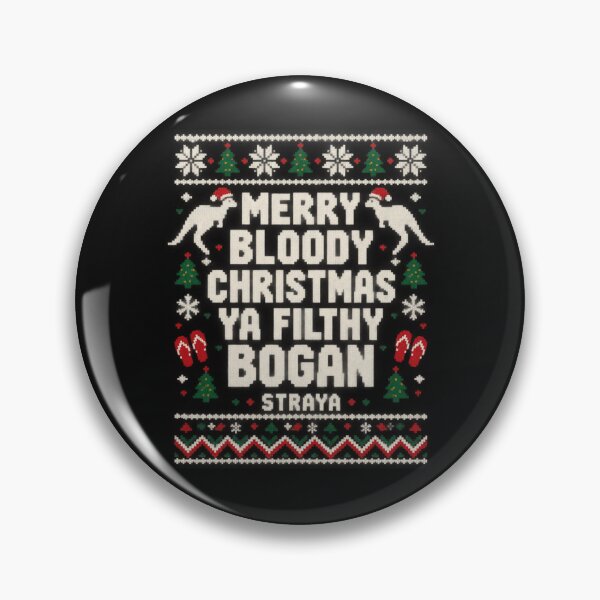 Item preview, Ugly Christmas Sweater Australian Kangaroo Santa Hat Merry Bloody Christmas Bogan Straya designed and sold by Yellowriversss.