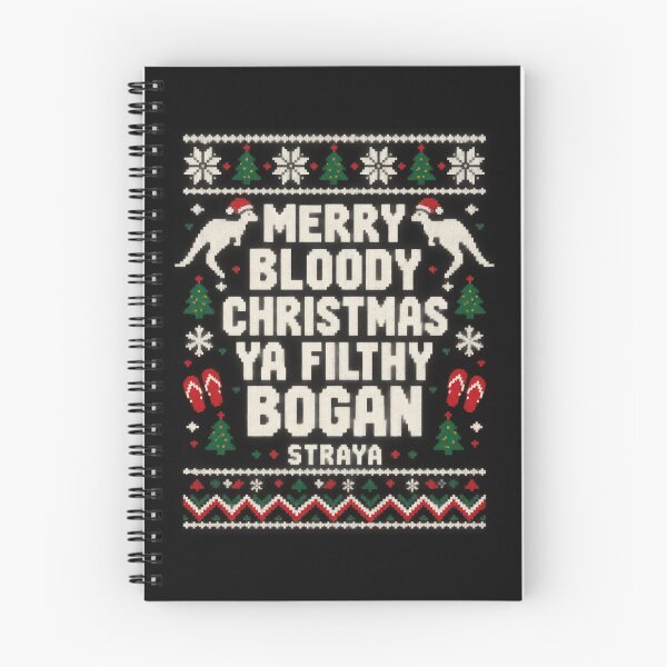 Item preview, Ugly Christmas Sweater Australian Kangaroo Santa Hat Merry Bloody Christmas Bogan Straya designed and sold by Yellowriversss.