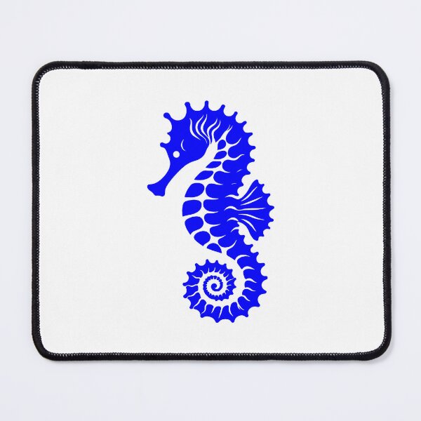 Item preview, Blue Tribal Seahorse Silhouette Design designed and sold by pattern-archive.