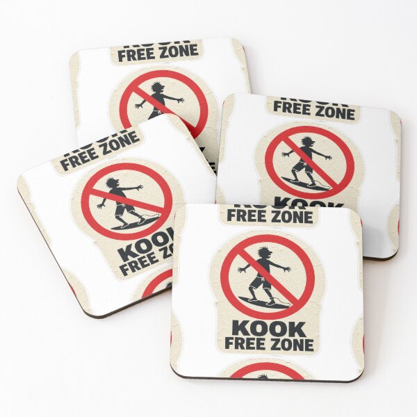 Item preview, Kook Free Zone Funny Surf Sign Sticker Tee Surfer Inside Joke Surf Culture Gift designed and sold by sharifex.