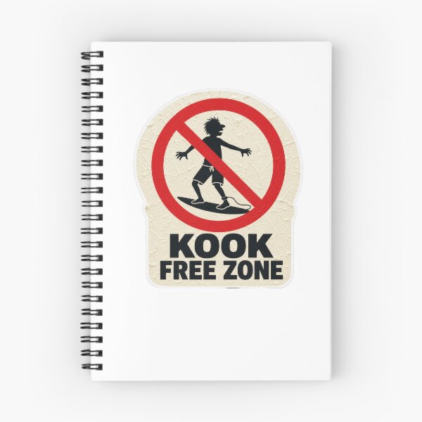 Item preview, Kook Free Zone Funny Surf Sign Sticker Tee Surfer Inside Joke Surf Culture Gift designed and sold by sharifex.