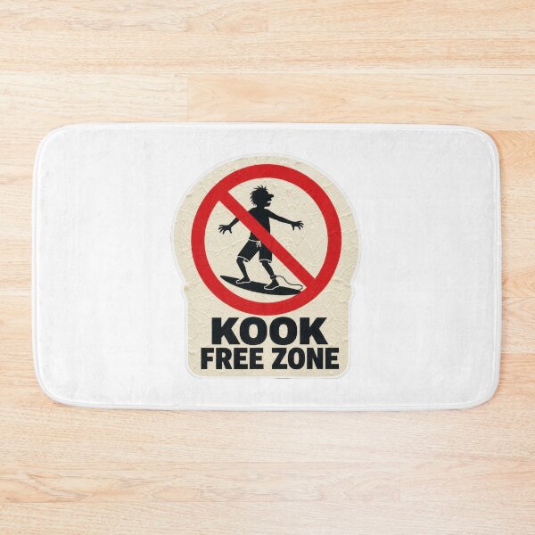 Item preview, Kook Free Zone Funny Surf Sign Sticker Tee Surfer Inside Joke Surf Culture Gift designed and sold by sharifex.