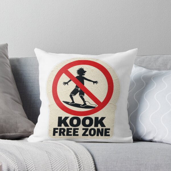 Item preview, Kook Free Zone Funny Surf Sign Sticker Tee Surfer Inside Joke Surf Culture Gift designed and sold by sharifex.