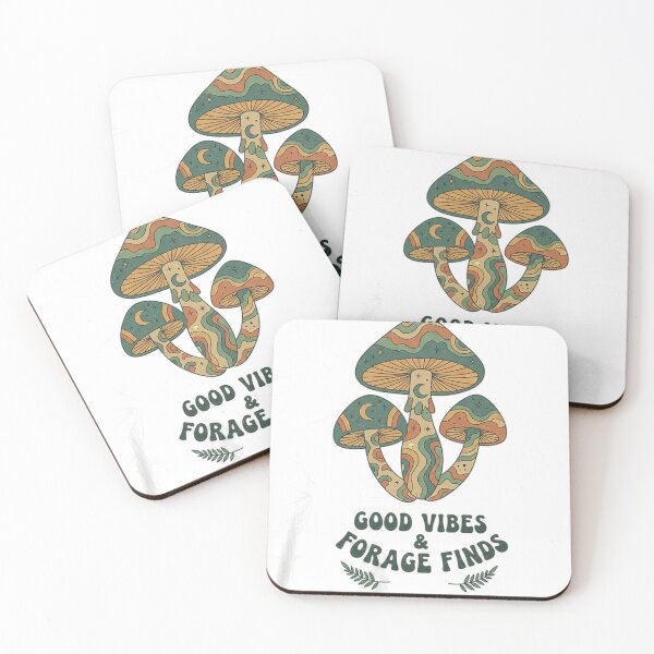 Item preview, Good Vibes And Forage Finds Retro Groovy Mushroom Foraging Design designed and sold by cannsuh.