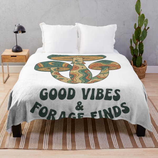 Item preview, Good Vibes And Forage Finds Retro Groovy Mushroom Foraging Design designed and sold by cannsuh.