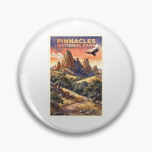 Item preview, Pinnacles National Park California Vintage Watercolor Travel designed and sold by Teelogic.