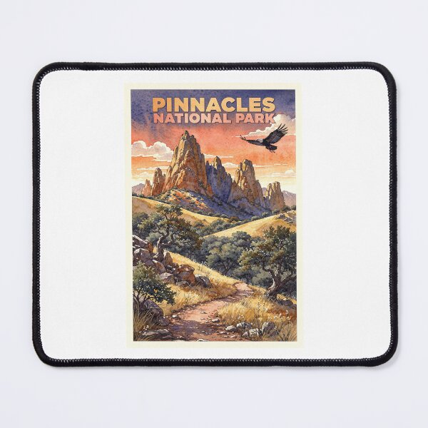 Item preview, Pinnacles National Park California Vintage Watercolor Travel designed and sold by Teelogic.