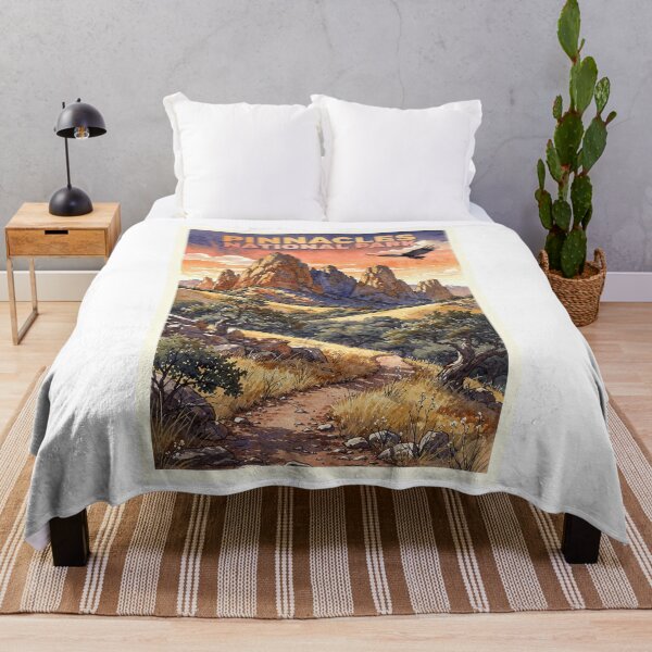 Item preview, Pinnacles National Park California Vintage Watercolor Travel designed and sold by Teelogic.