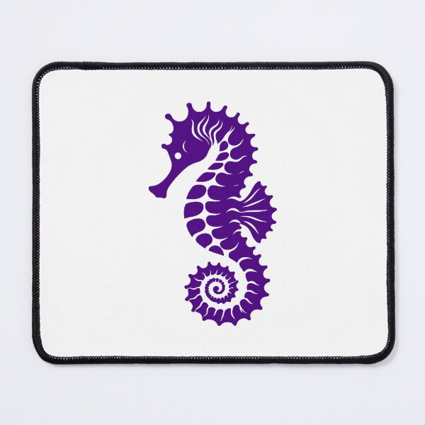 Item preview, Dark Purple Tribal Seahorse Silhouette Design designed and sold by pattern-archive.