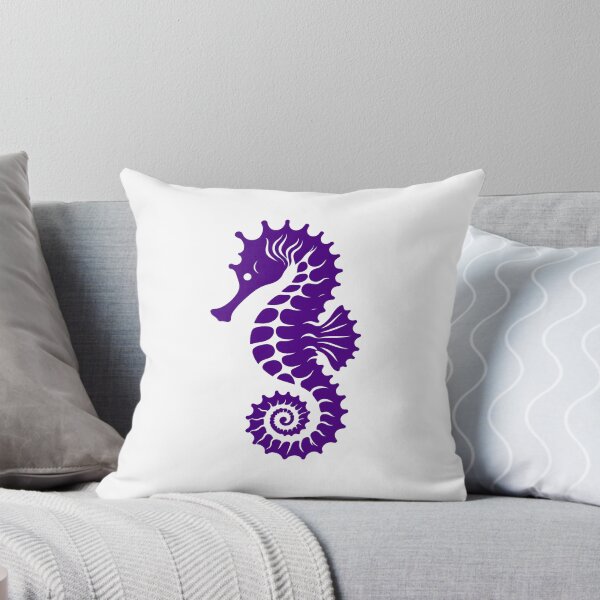 Item preview, Dark Purple Tribal Seahorse Silhouette Design designed and sold by pattern-archive.