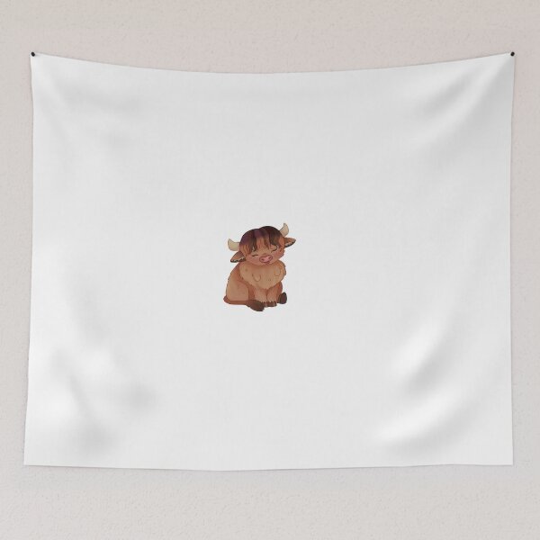 Item preview, Happy Sitting Highland Cow designed and sold by casserolestan.