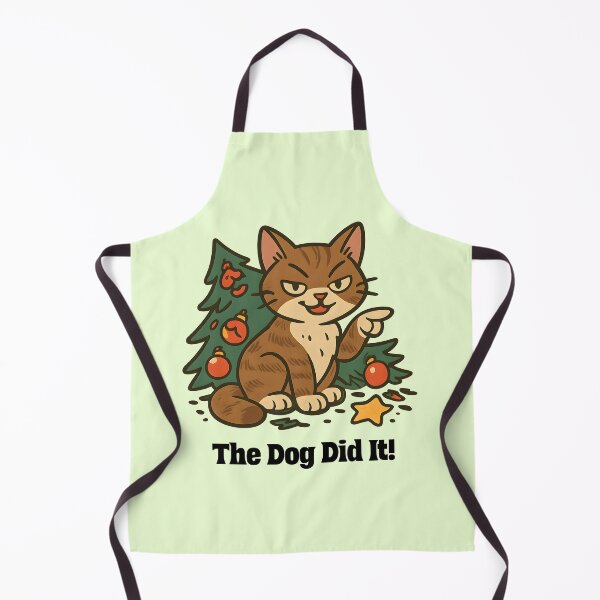 Item preview, The Dog Did It Funny Christmas Cat designed and sold by Sachie's Studio.