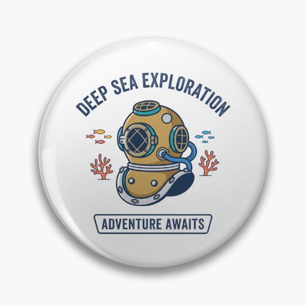 Item preview, Deep Sea Exploration – Vintage Scuba Diving Helmet. designed and sold by MyHappyArtShop.