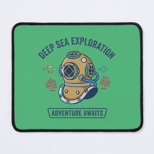 Item preview, Deep Sea Exploration – Vintage Scuba Diving Helmet. designed and sold by MyHappyArtShop.