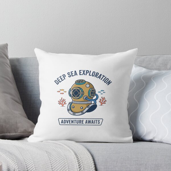 Item preview, Deep Sea Exploration – Vintage Scuba Diving Helmet. designed and sold by MyHappyArtShop.