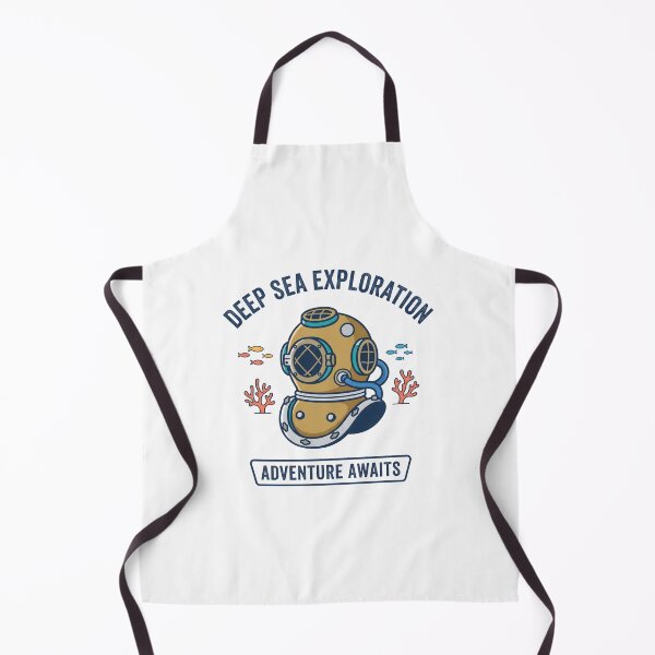 Item preview, Deep Sea Exploration – Vintage Scuba Diving Helmet. designed and sold by MyHappyArtShop.
