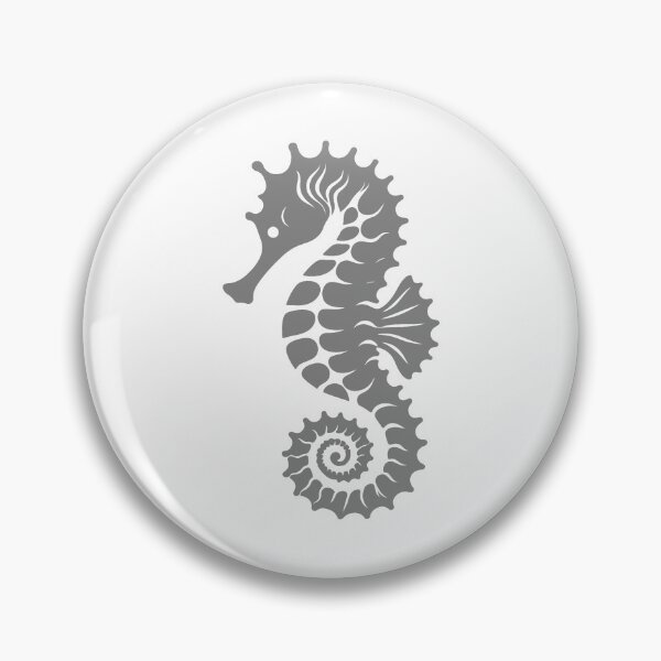 Item preview, Gray Tribal Seahorse Silhouette Design designed and sold by pattern-archive.