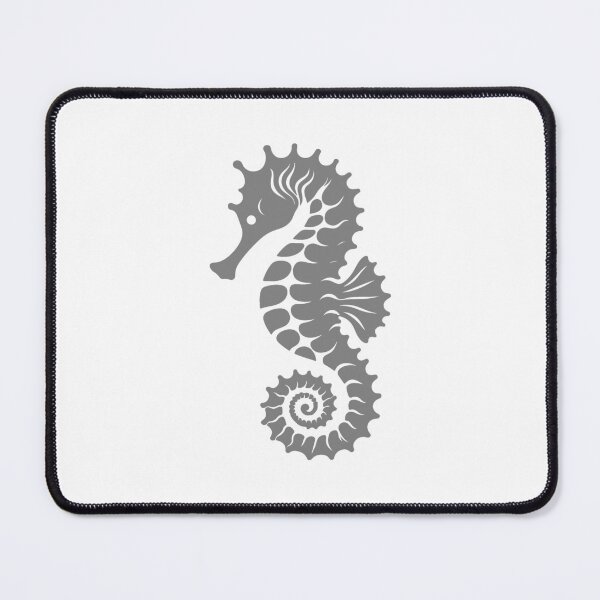 Item preview, Gray Tribal Seahorse Silhouette Design designed and sold by pattern-archive.