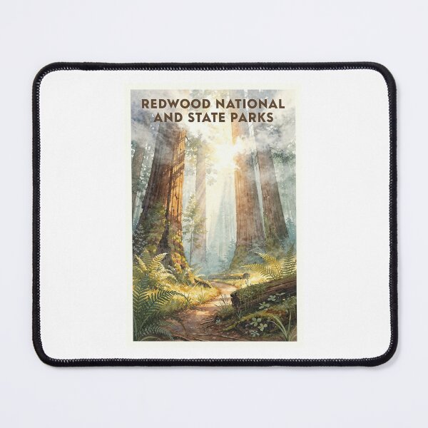 Item preview, Redwood National and State Parks California Vintage Watercolor Travel designed and sold by Teelogic.