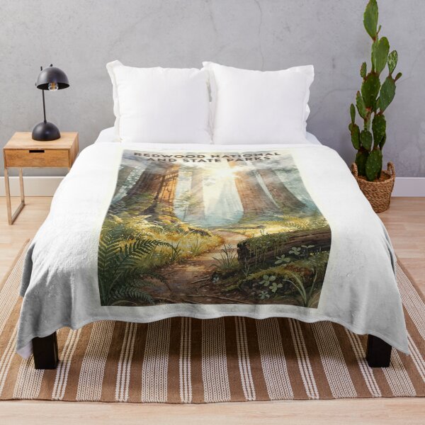 Item preview, Redwood National and State Parks California Vintage Watercolor Travel designed and sold by Teelogic.