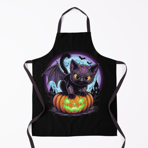 Item preview, Black Bat Cat Halloween Spooky Gothic Fantasy Pumpkin  designed and sold by Retro Whiskers.