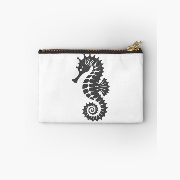 Item preview, Dark Gray Tribal Seahorse Silhouette Design designed and sold by pattern-archive.