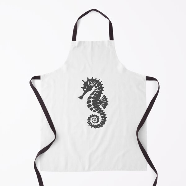 Item preview, Dark Gray Tribal Seahorse Silhouette Design designed and sold by pattern-archive.