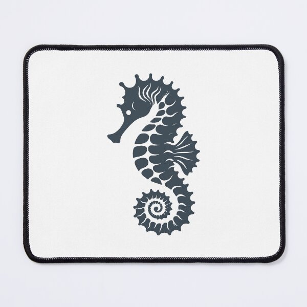 Item preview, Charcoal Tribal Seahorse Silhouette Design designed and sold by pattern-archive.