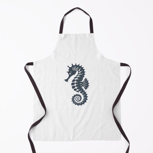 Item preview, Charcoal Tribal Seahorse Silhouette Design designed and sold by pattern-archive.