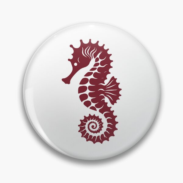 Item preview, Burgundy Tribal Seahorse Silhouette Design designed and sold by pattern-archive.