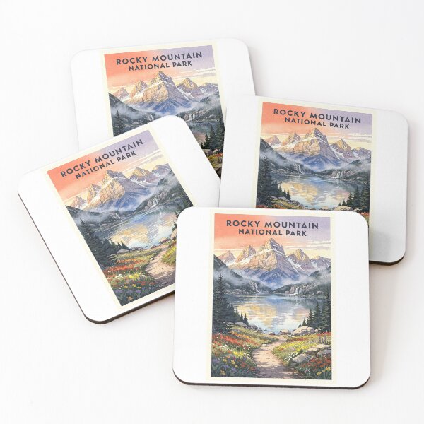 Item preview, Rocky Mountain National Park Colorado Vintage Watercolor Travel designed and sold by Teelogic.
