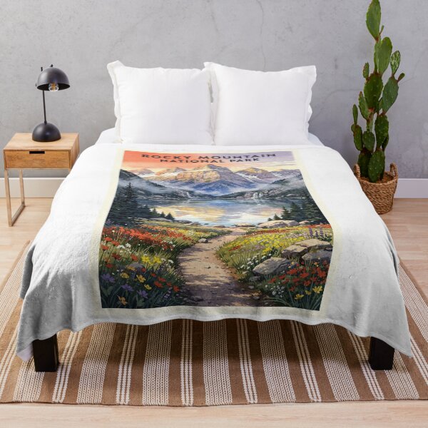 Item preview, Rocky Mountain National Park Colorado Vintage Watercolor Travel designed and sold by Teelogic.