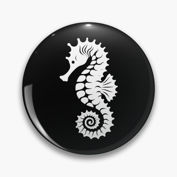 Item preview, White Tribal Seahorse Silhouette Design designed and sold by pattern-archive.