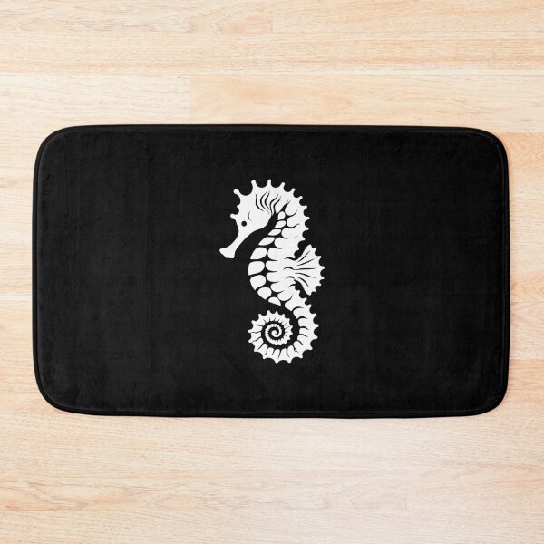 Item preview, White Tribal Seahorse Silhouette Design designed and sold by pattern-archive.