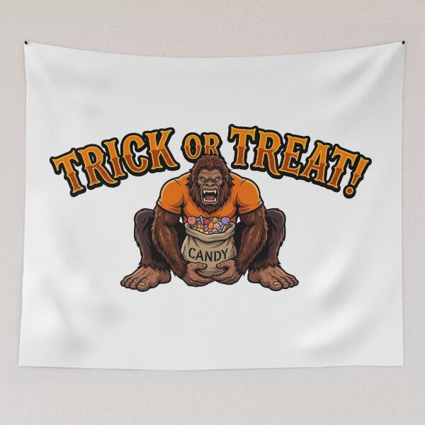 Item preview, Bigfoot Trick or Treat - Funny Halloween Sasquatch Design designed and sold by Spank My Yeti.