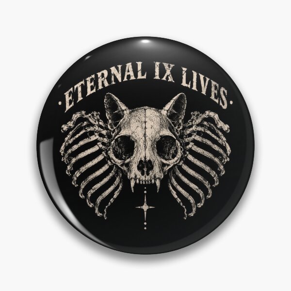 Item preview, Eternal Nine Lives Cat Skull with Ribcage Wings Skeleton Cat Gothic Dark Art Memento Mori designed and sold by Yellowriversss.