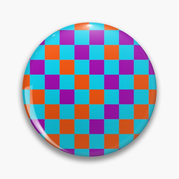 Item preview, Orange And Purple On Blue Checkered Pattern   designed and sold by PatternTitan.