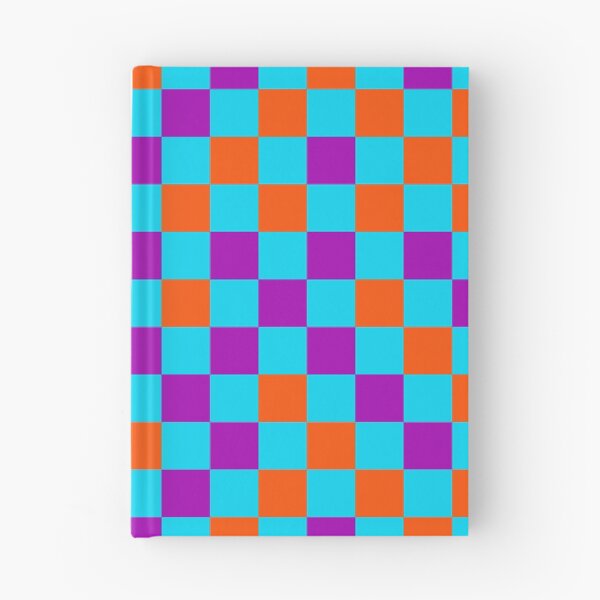 Item preview, Orange And Purple On Blue Checkered Pattern designed and sold by PatternTitan.
