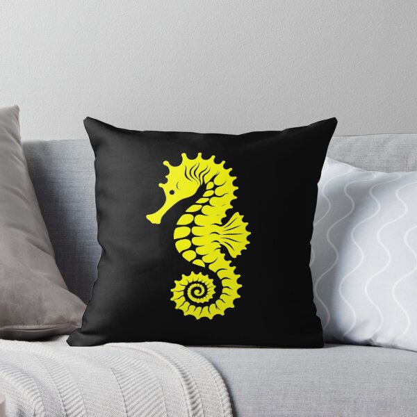 Item preview, Yellow Tribal Seahorse Silhouette Design designed and sold by pattern-archive.