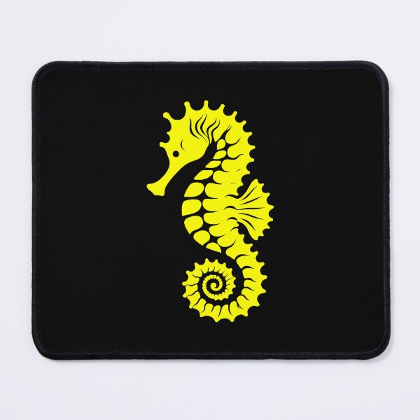 Item preview, Yellow Tribal Seahorse Silhouette Design designed and sold by pattern-archive.